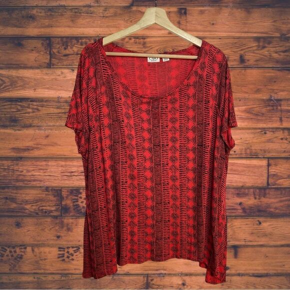 5 for $25🔥Cato Red Asymmetrical Hem T-Shirt 18/20W - Picture 1 of 6